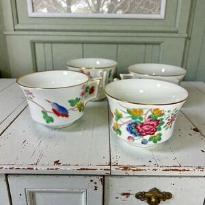 Wedgwood Cuckoo Footed Cup Set Of 4 Replacement Pristine No Chips Cracks Crazing